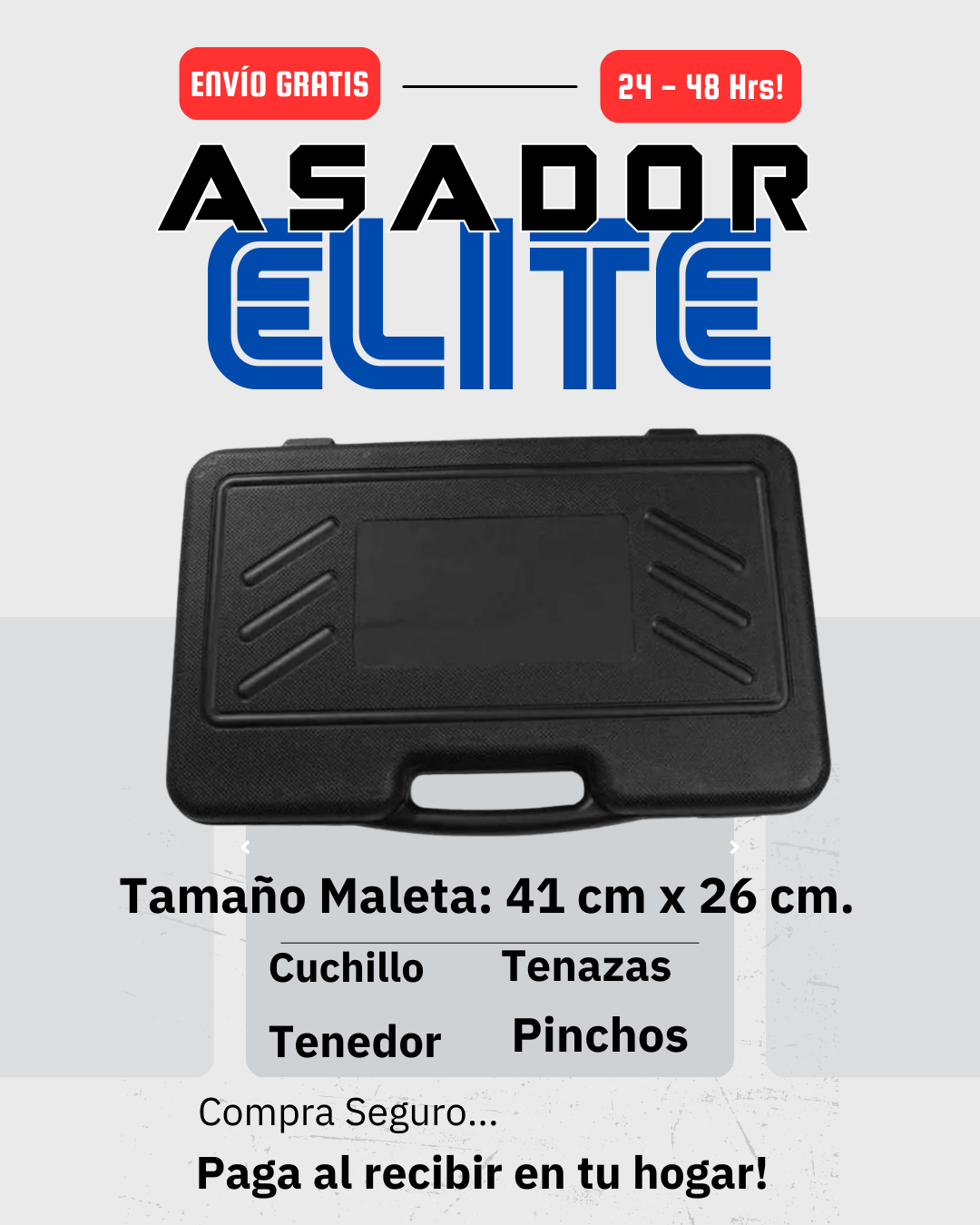 ASADOR ELITE - Maleta Set Parrilleros Asado 18 Piezas