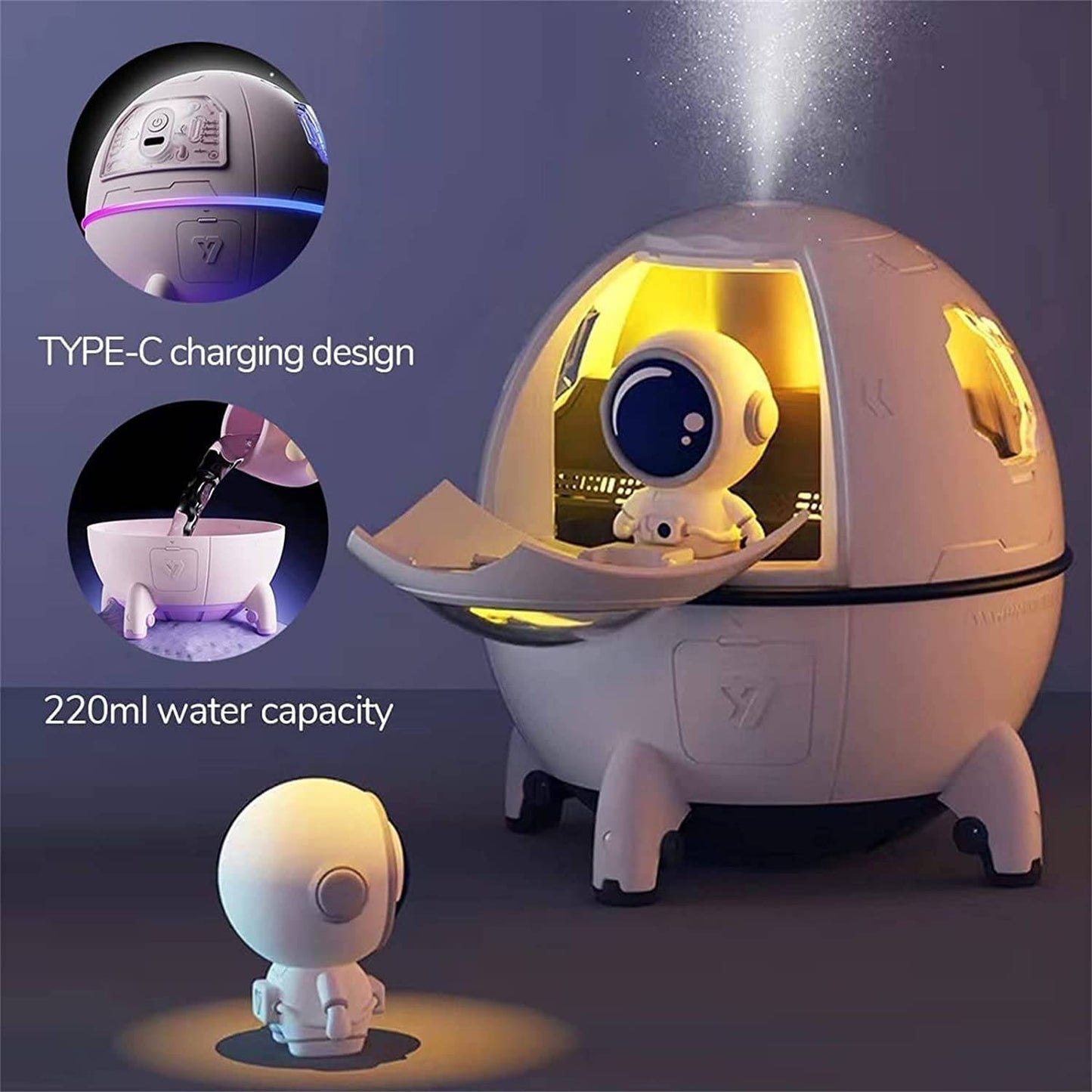 COSMOPOD - Humidificador Astronauta Capsula Espacial