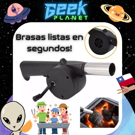 TURBO ASADO - Soplador Avivador De Fuego Manual