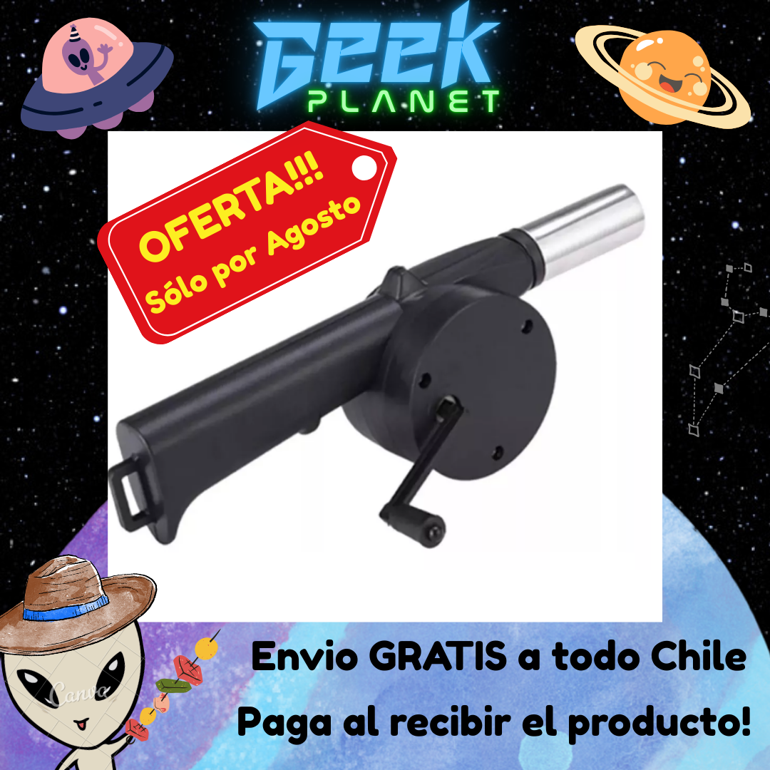 TURBO ASADO - Soplador Avivador De Fuego Manual